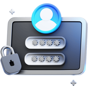 Secure Login 3D Illustration png