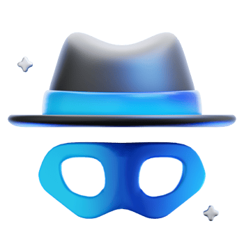 Hacker Mask 3D Illustration png