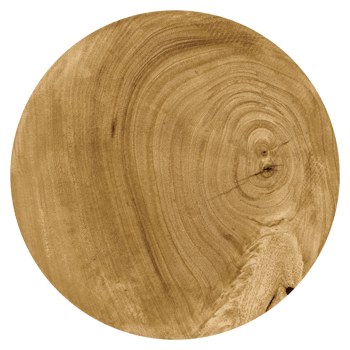 Top view round wooden cutting board png