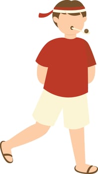 Indonesian Independence Day People Character in Flat Design vector