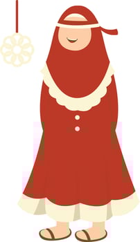 Indonesian Independence Day People Character in Cartoon Style. vector