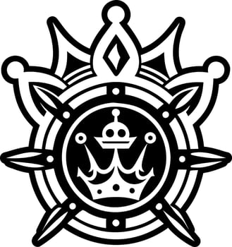 A glyph style icon of crown royal tattoo vector