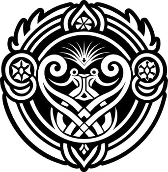 A solid style icon of greek knot symbol vector