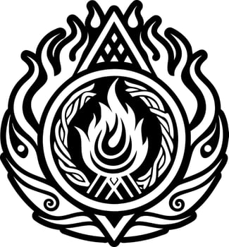 A solid style icon depicting fire vector