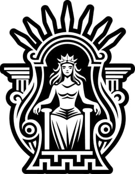 A solid style icon showing thorne tattoo vector