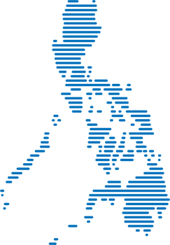 horizontal line drawing of philippines map. png