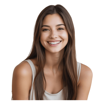 Confident Brunette Woman Portrait Ideal for Beauty Lifestyle Content png