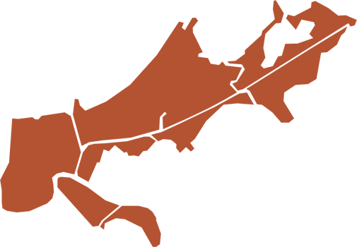 freehand drawing of New Orleans city map. png