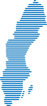 horizontal line drawing of sweden map. png