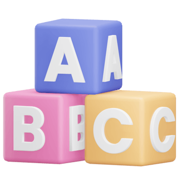 3D Abc Block Illustration png