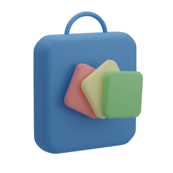 Cute 3D App Store Icon Illustration Render png