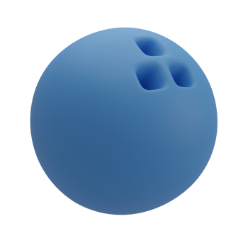 Cute 3D Bowling Ball Icon Illustration Render png