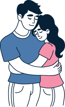 Cute Couple. Romantic Man and Woman. Minimalist Doodle drawing portrait png