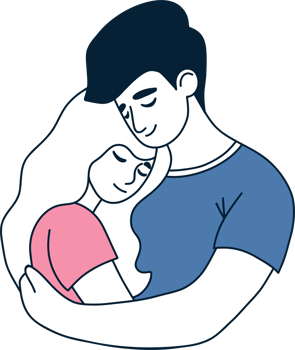 Couple Romantic Man and Woman. Minimalist Doodle drawing portrait png