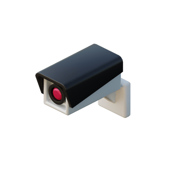 Cute 3D CCTV Icon Illustration Render png