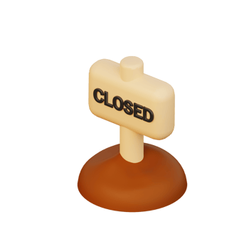 Cute 3D Closed Destination Icon Illustration Render png