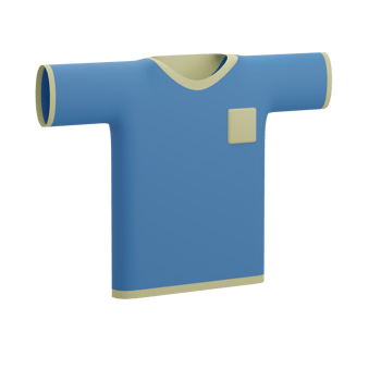 Cute 3D Football Jersey Icon Illustration Render png