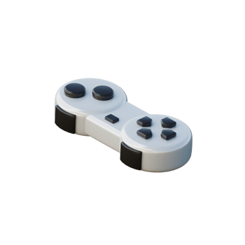 Cute 3D Gamepad Icon Illustration Render png