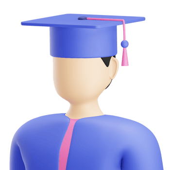 3D Graduation Student Illustration png