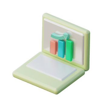 Cute 3D Growth up Icon Illustration Render png