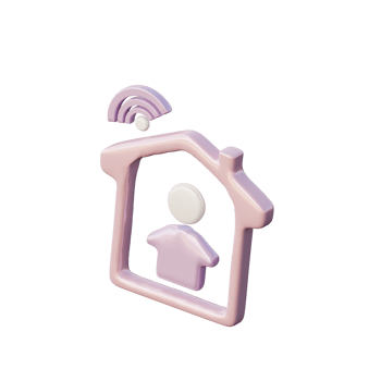 Cute 3D Remote Working Icon Illustration Render png