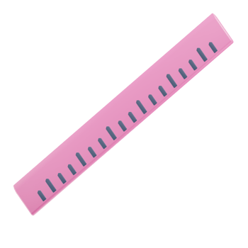 Pink 3D Ruler Illustration png