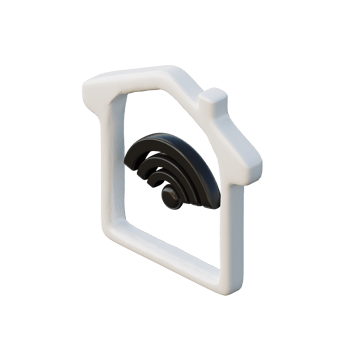 Cute 3D Smart Home Icon Illustration Render png