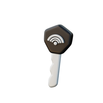Cute 3D Smart Key Icon Illustration Render png
