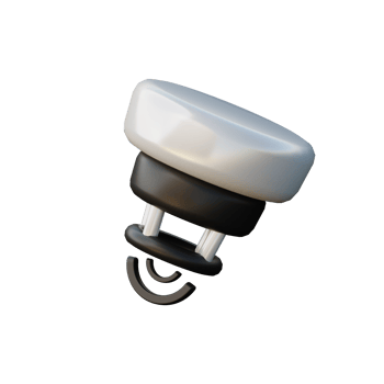 Cute 3D Smoke Detector Icon Illustration Render png