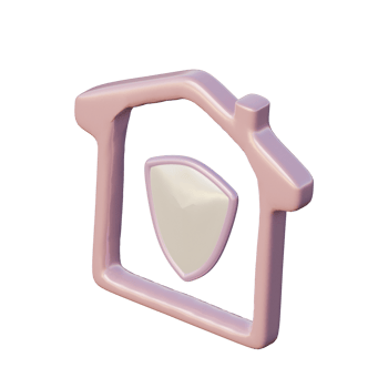 Cute 3D Stay Home Icon Illustration Render png