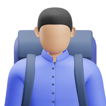3D Student Boy Illustration png