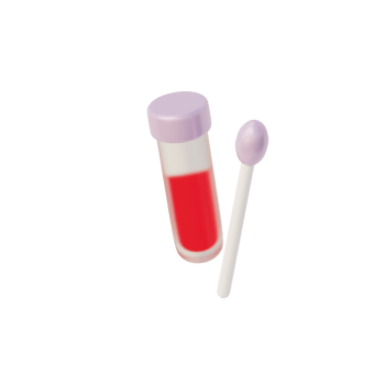 Cute 3D Swab Test Icon Illustration Render png