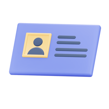 3D Student Id Illustration png