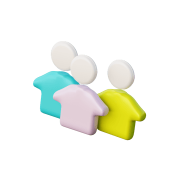 Cute 3D Team Icon Illustration Render png