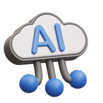 3D Illustration AI Cloud Computing png