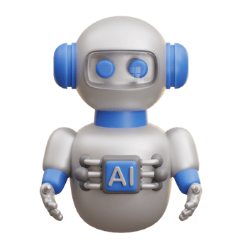 3D AI Humanoid Robot png
