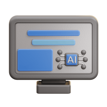 3D AI Machine Learning Interface png
