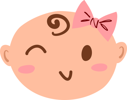 Winking baby emoticon png