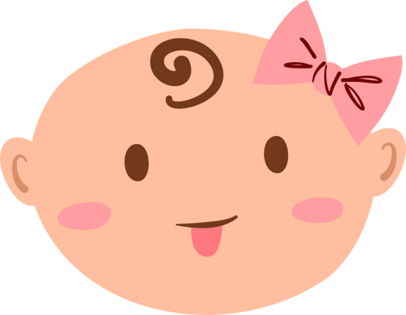 Playful baby emoticon png