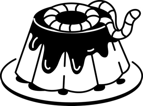 Hand drawn style icon of Halloween food vector
