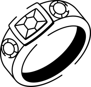 Hand drawn style icon of magic ring vector