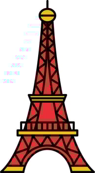 illustration icon of a Tokyo Tower vector