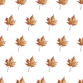 Seamless pattern with autumn maple leaves. Handmade watercolor illustration. Color image. Great for packaging, decor, textiles, wallpaper, for printing and wrapping paper. png