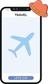 Mobile Travel App vector