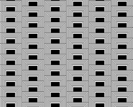 Square Geometry seamless pattern. graphic line illustration. Black and white background for banners, print for fabric, labels, t-shirt printing. vector