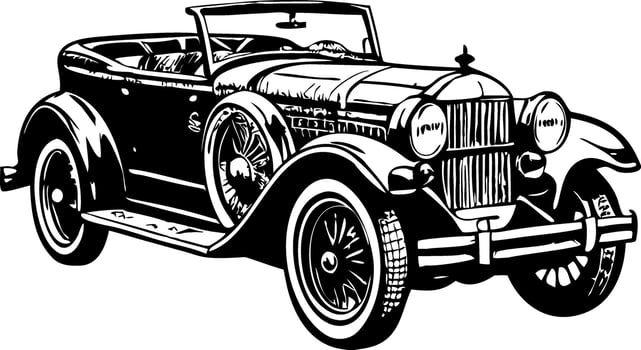 Vintage style illustration of 1920 bentley car vector
