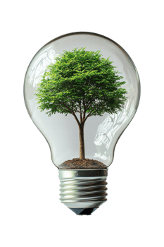 Green Tree Inside Light Bulb png