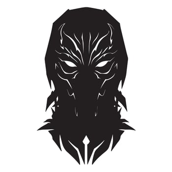 Battle Mask Emblem Art for Use in Battle Arena Combat Visuals vector