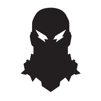 Dark Warrior Mask Design Emphasizing Power Strength and Mystery vector