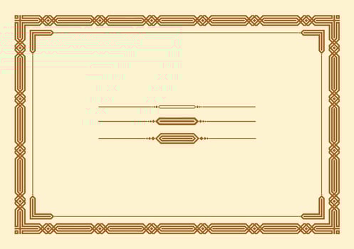 Frame with geometric ornament vector